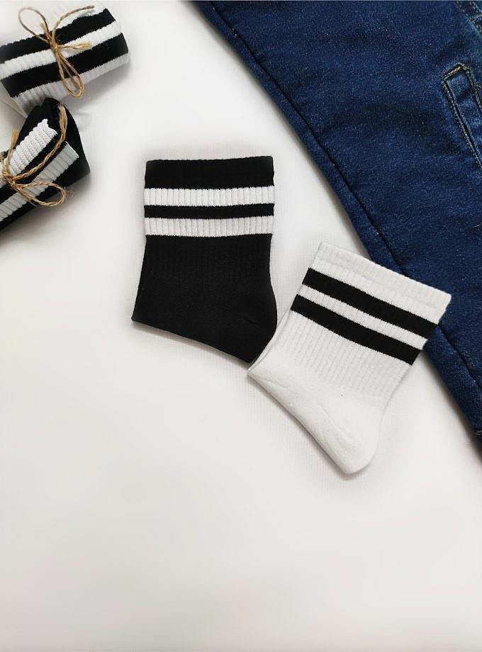جوراب دو خط نیم ساق