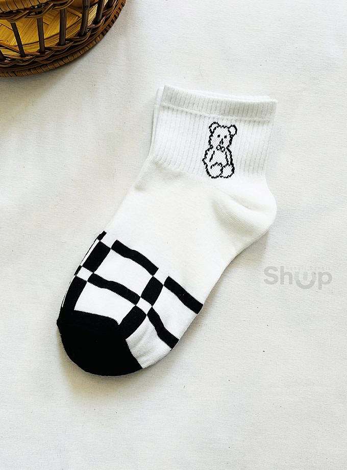 جوراب مچی طرح خرسی